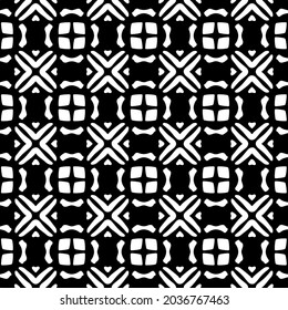 floral seamless pattern background.Geometric ornament for wallpapers and backgrounds. Black and white pattern.