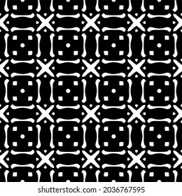 floral seamless pattern background.Geometric ornament for wallpapers and backgrounds. Black and white pattern.