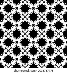 fondo de patrón sin costuras floral.Ornamento geométrico para fondos de paredes y fondos. Patrón blanco y negro.