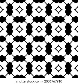 floral seamless pattern background.Geometric ornament for wallpapers and backgrounds. Black and white pattern.