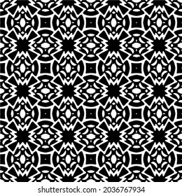 fondo de patrón sin costuras floral.Ornamento geométrico para fondos de paredes y fondos. Patrón blanco y negro.