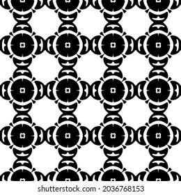 fondo de patrón sin costuras floral.Ornamento geométrico para fondos de paredes y fondos. Patrón blanco y negro.