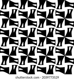 floral seamless pattern background.Geometric ornament for wallpapers and backgrounds. Black and white pattern.