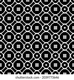 floral seamless pattern background.Geometric ornament for wallpapers and backgrounds. Black and white pattern.