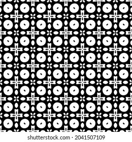 floral seamless pattern background.Geometric ornament for wallpapers and backgrounds. Black and white pattern.