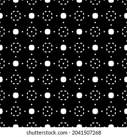 floral seamless pattern background.Geometric ornament for wallpapers and backgrounds. Black and white pattern.