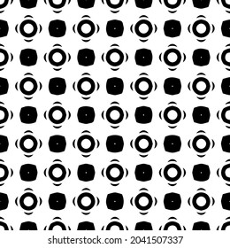 floral seamless pattern background.Geometric ornament for wallpapers and backgrounds. Black and white pattern.