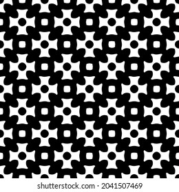 floral seamless pattern background.Geometric ornament for wallpapers and backgrounds. Black and white pattern.