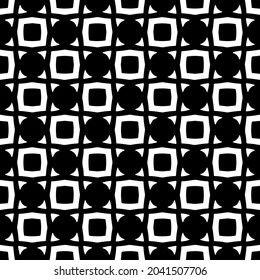 floral seamless pattern background.Geometric ornament for wallpapers and backgrounds. Black and white pattern.