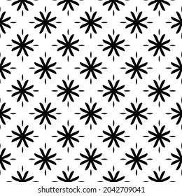 floral seamless pattern background.Geometric ornament for wallpapers and backgrounds. Black and white pattern.