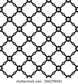 floral seamless pattern background.Geometric ornament for wallpapers and backgrounds. Black and white pattern.