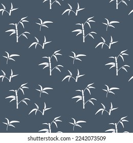 floral seamless pattern with bamboo stems