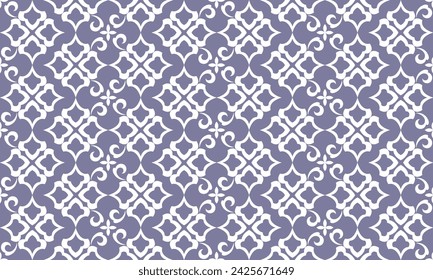 Floral seamless pattern with baroque style ornament. Modern stylish texture. Repeating vector background.