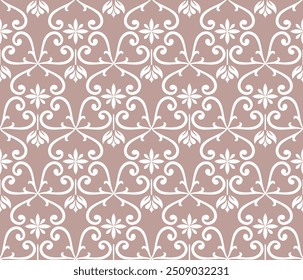 Patrón floral sin fisuras con adorno de estilo barroco. Textura moderna y elegante. fondo de Vector.