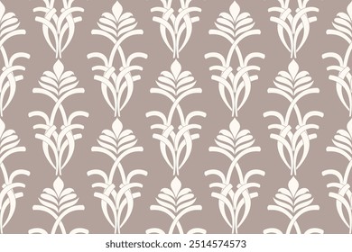 Padrão floral sem emenda com ornamento de estilo barroco. Textura moderna e elegante. fundo do vetor.