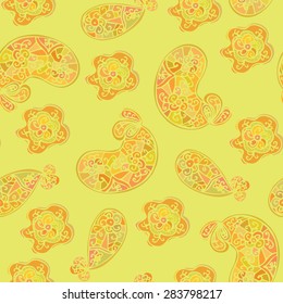 Floral seamless pattern. Beautiful flora, floral, oriental background. Flowers drawn by hand.
