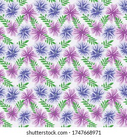 Floral seamless pattern with beautiful flower. Vector illustration support CMYK.
