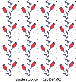 Floral seamless pattern. Beautiful flower background. Vector illustration. Elegant ornament with blooming flowers. Modern repeating texture. Design textile, paper, wallpaper, fabric.