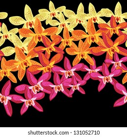 Floral seamless pattern with beautiful flowers, hand-drawing. Vector illustration.