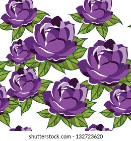 Floral seamless pattern with beautiful flowers, hand-drawing. Vector illustration.