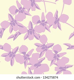 Floral seamless pattern with beautiful flowers, hand-drawing. Vector illustration.