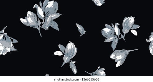 Floral seamless pattern with beautiful flowers. flowers Pattern for summer fashion prints. 