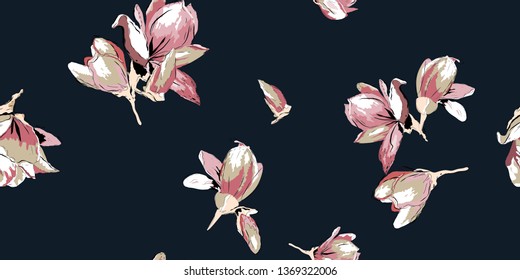 Floral seamless pattern with beautiful flowers. flowers Pattern for summer fashion prints. 