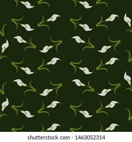 Floral seamless pattern with beautiful flowers. Tropical and spring design. Exotic flowers. Pattern for season fashion prints. Blooming jungle and park. Vector illustration.