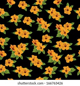 Floral seamless pattern with beautiful flowers, hand-drawing. Vector illustration.