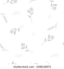 Floral seamless pattern. Beautiful nature background flowers and leaves. Vector.