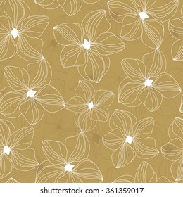 Floral seamless pattern with beautiful orchid flowers