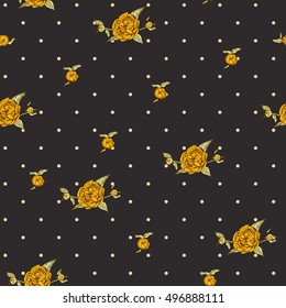 floral seamless pattern with beautiful peonies