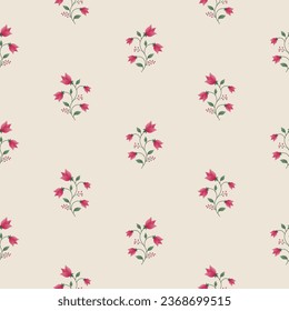 Floral seamless pattern with beautiful small flowers for fabric, textile, wallpaper, and, wrapping 
