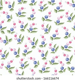 Floral seamless pattern. Beauty background with berry design