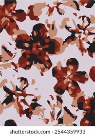 Padrão floral sem emenda com flores grandes e Vetor illust.algures florais sem emenda padrão com rosa jardim, flores rosas, folhas, ramos. Ladrilho botânico, fundo.