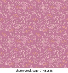 	Floral seamless pattern with birds