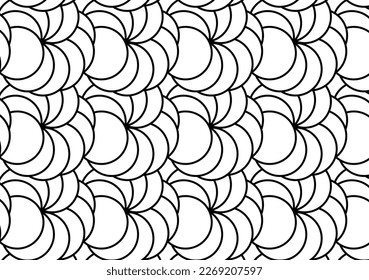 Floral seamless pattern black and white