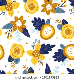 Patrón floral sin fisuras. Flores florecientes, papel floral, cuaderno de primavera. El fondo del vector es transparente.