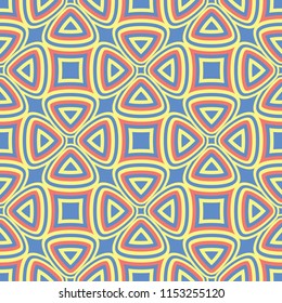 Floral seamless pattern. Blue background with colored flower elements for wallpapers, textile and fabrics