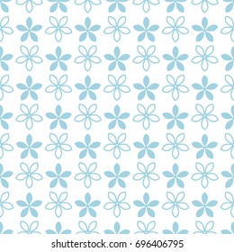 Floral seamless pattern. Blue and white abstract background for wallpaper and textile