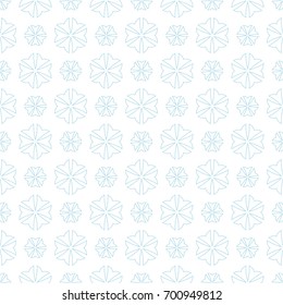 Floral seamless pattern. Blue and white abstract background for wallpaper and textile
