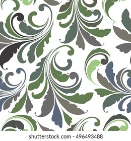 Floral seamless pattern. Boho, country, rustic style.