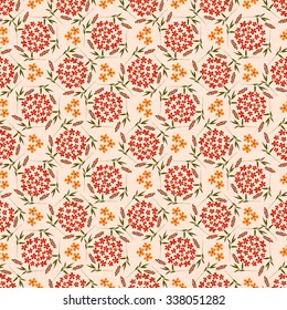 Floral seamless pattern. Bouquets delicate elegant flowers and small twigs of grass. To design the background wallpaper, packaging, fabrics, textiles and other.