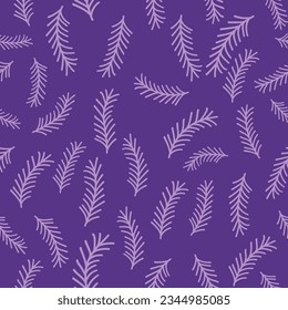 Floral seamless pattern. Branch with leaves ornamental texture. Flourish nature summer garden textured background