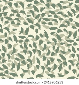 Floral seamless pattern. Branch with leaves ornamental background. 