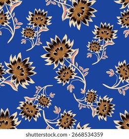 Padrão floral sem emenda. Ramo com folhas fundo ornamental.
