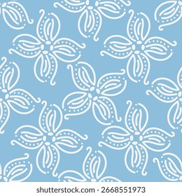 Floral seamless pattern. Branch with leaves ornamental background.