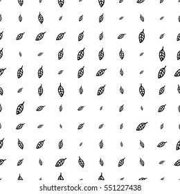Floral seamless pattern with branches and leaves. Vector illustration.