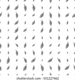 Floral seamless pattern with branches and leaves. Vector illustration.