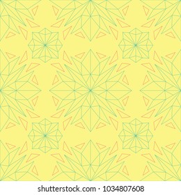 Floral seamless pattern. Bright colored background with pink and green flower elements for wallpapers, textile and fabrics